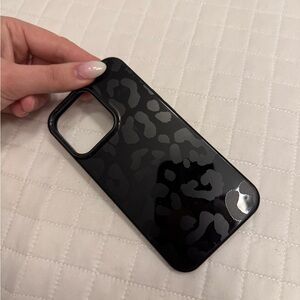 iPhone 13- Black Leopard Print Phone Case